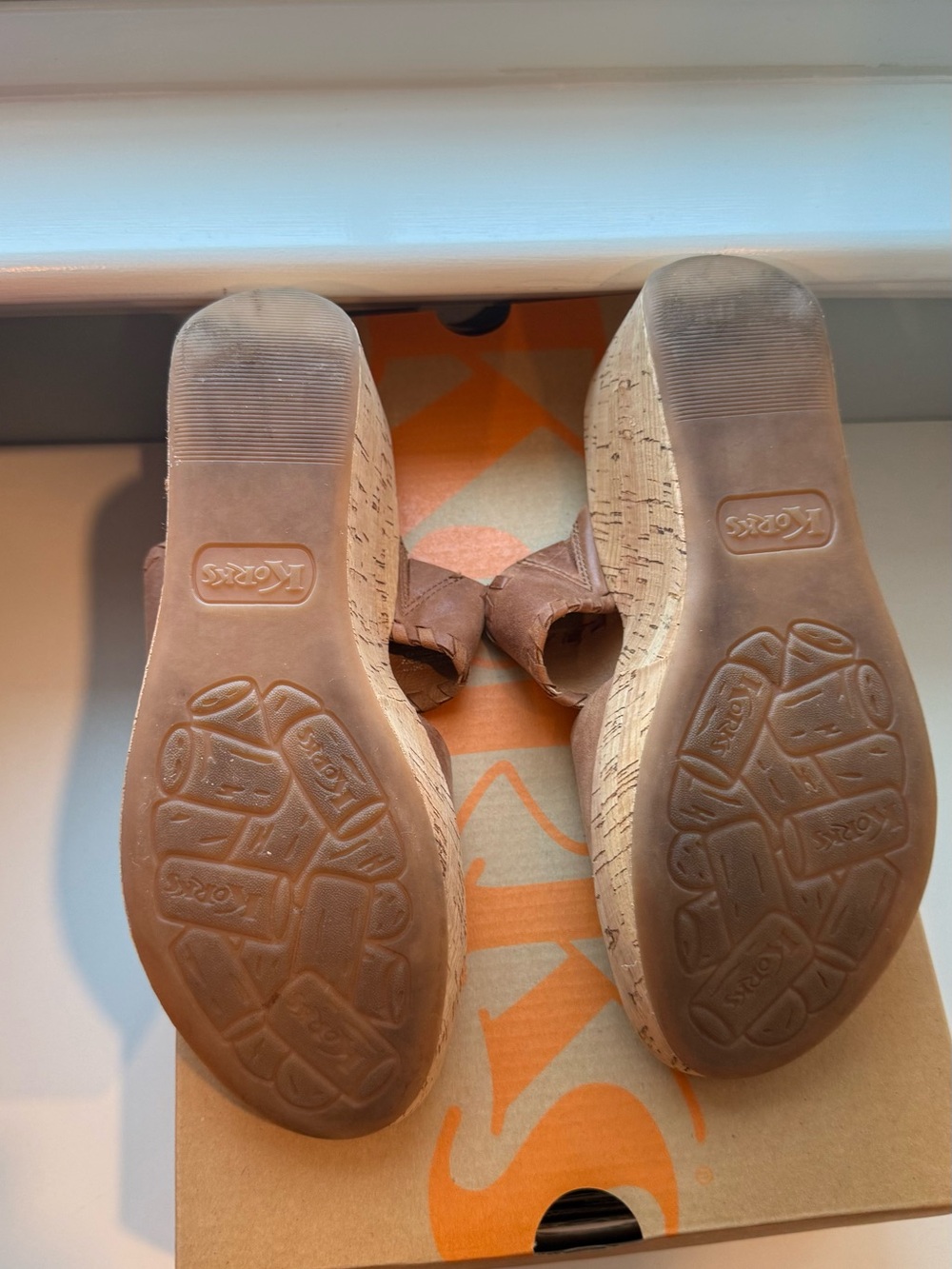 Kork-Ease Kendri Brown Leather Wedge Sandals Size 7M - Picture 6 of 6